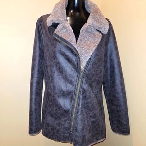 Dylan faux suede sepia lined brown jacket